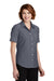 Port Authority L659 Womens SuperPro Oxford Wrinkle Resistant Short Sleeve Button Down Shirt w/ Pocket Black Model 3q