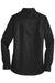 Port Authority L663 Womens SuperPro Wrinkle Resistant Long Sleeve Button Down Shirt Black Flat Back