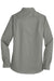 Port Authority L663 Womens SuperPro Wrinkle Resistant Long Sleeve Button Down Shirt Monument Grey Flat Back