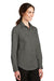 Port Authority L663 Womens SuperPro Wrinkle Resistant Long Sleeve Button Down Shirt Sterling Grey Model 3q