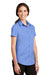 Port Authority L664 Womens SuperPro Wrinkle Resistant Short Sleeve Button Down Shirt Ultramarine Blue Model 3q