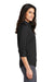 Port Authority L665 Womens SuperPro Wrinkle Resistant 3/4 Sleeve Button Down Shirt Black Model Side