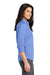 Port Authority L665 Womens SuperPro Wrinkle Resistant 3/4 Sleeve Button Down Shirt Ultramarine Blue Model Side