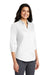 Port Authority L665 Womens SuperPro Wrinkle Resistant 3/4 Sleeve Button Down Shirt White Model 3q