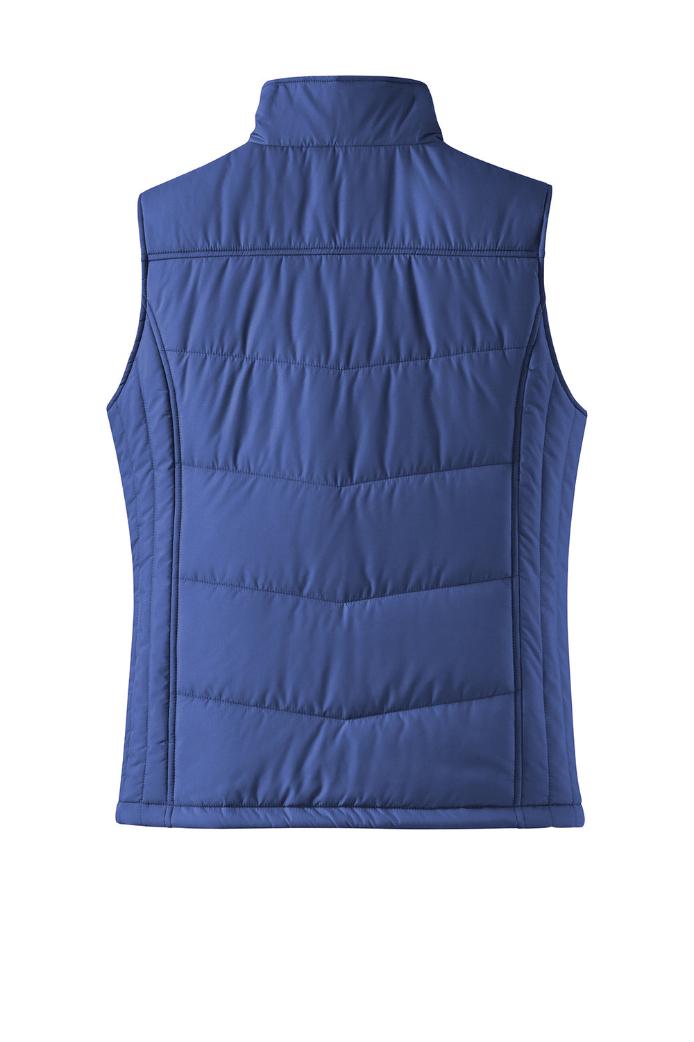 Port Authority L709 Womens Wind & Water Resistant Full Zip Puffy Vest Mediterranean Blue Flat Back