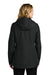 Port Authority L714 Womens C-FREE Full Zip Hooded Rain Jacket Deep Black Model Back