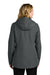 Port Authority L714 Womens C-FREE Full Zip Hooded Rain Jacket Steel Grey Model Back