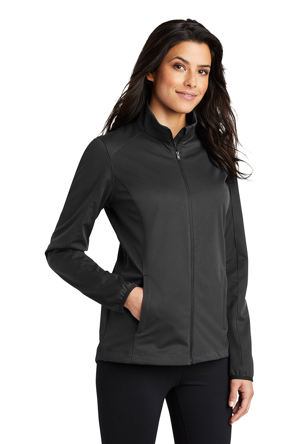 Port Authority L717 Womens Active Wind & Water Resistant Full Zip Jacket Deep Black Model 3q