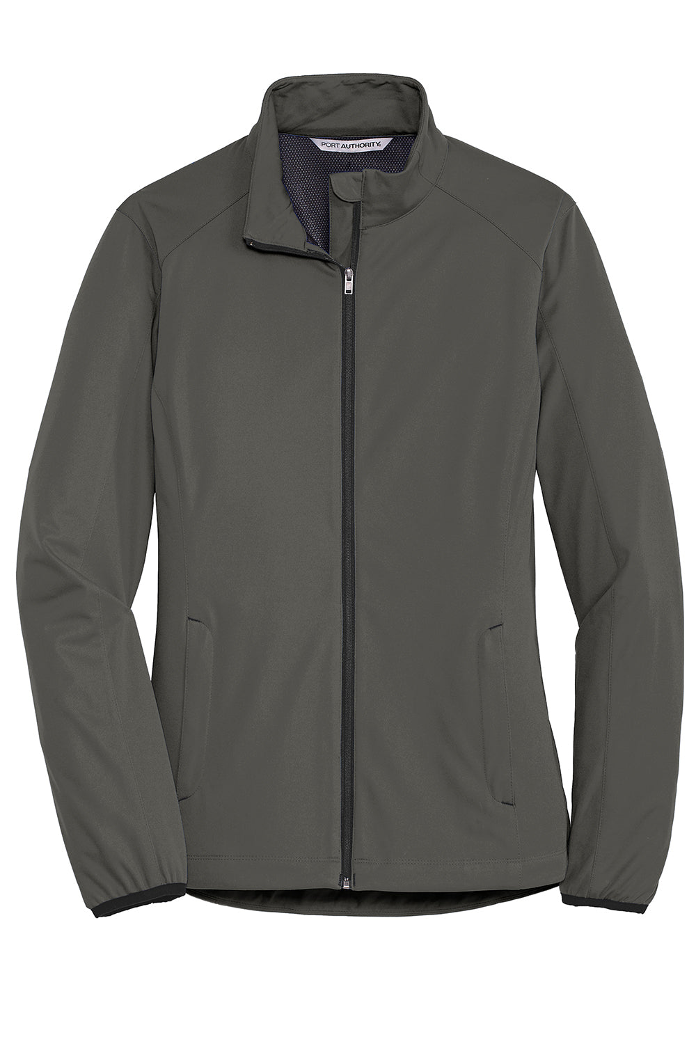 Port Authority L717 Womens Active Wind & Water Resistant Full Zip Jacket Steel Grey Flat Front