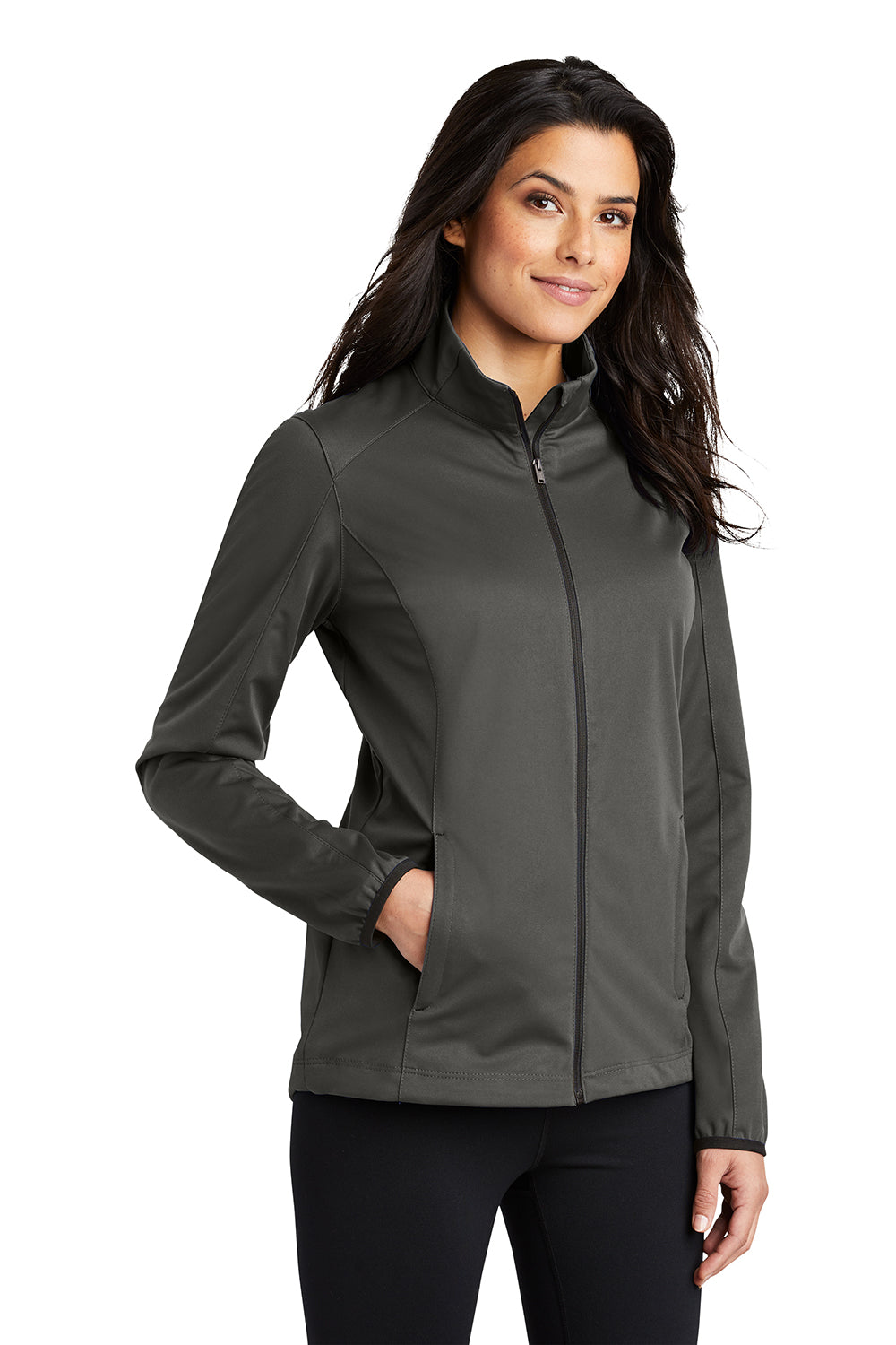 Port Authority L717 Womens Active Wind & Water Resistant Full Zip Jacket Steel Grey Model 3q