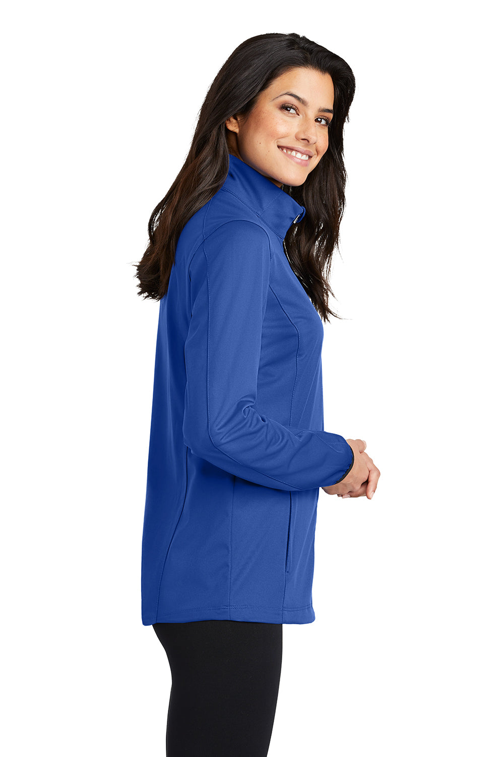 Port Authority L717 Womens Active Wind & Water Resistant Full Zip Jacket True Royal Blue Model Side