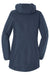 Port Authority L719 Womens Active Wind & Water Resistant Full Zip Hooded Jacket Dress Navy Blue Flat Back