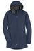 Port Authority L719 Womens Active Wind & Water Resistant Full Zip Hooded Jacket Dress Navy Blue Flat Front