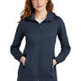 Port Authority Womens Active Wind & Water Resistant Full Zip Hooded Jacket - Dress Navy Blue