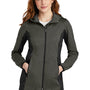 Port Authority Womens Active Wind & Water Resistant Full Zip Hooded Jacket - Steel Grey/Deep Black