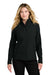 Port Authority L720 Womens C-FREE Core Soft Shell Full Zip Jacket Deep Black Model Front