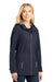 Port Authority L7710 Womens Northwest Slicker Waterproof Full Zip Hooded Jacket Navy Blue Model 3q