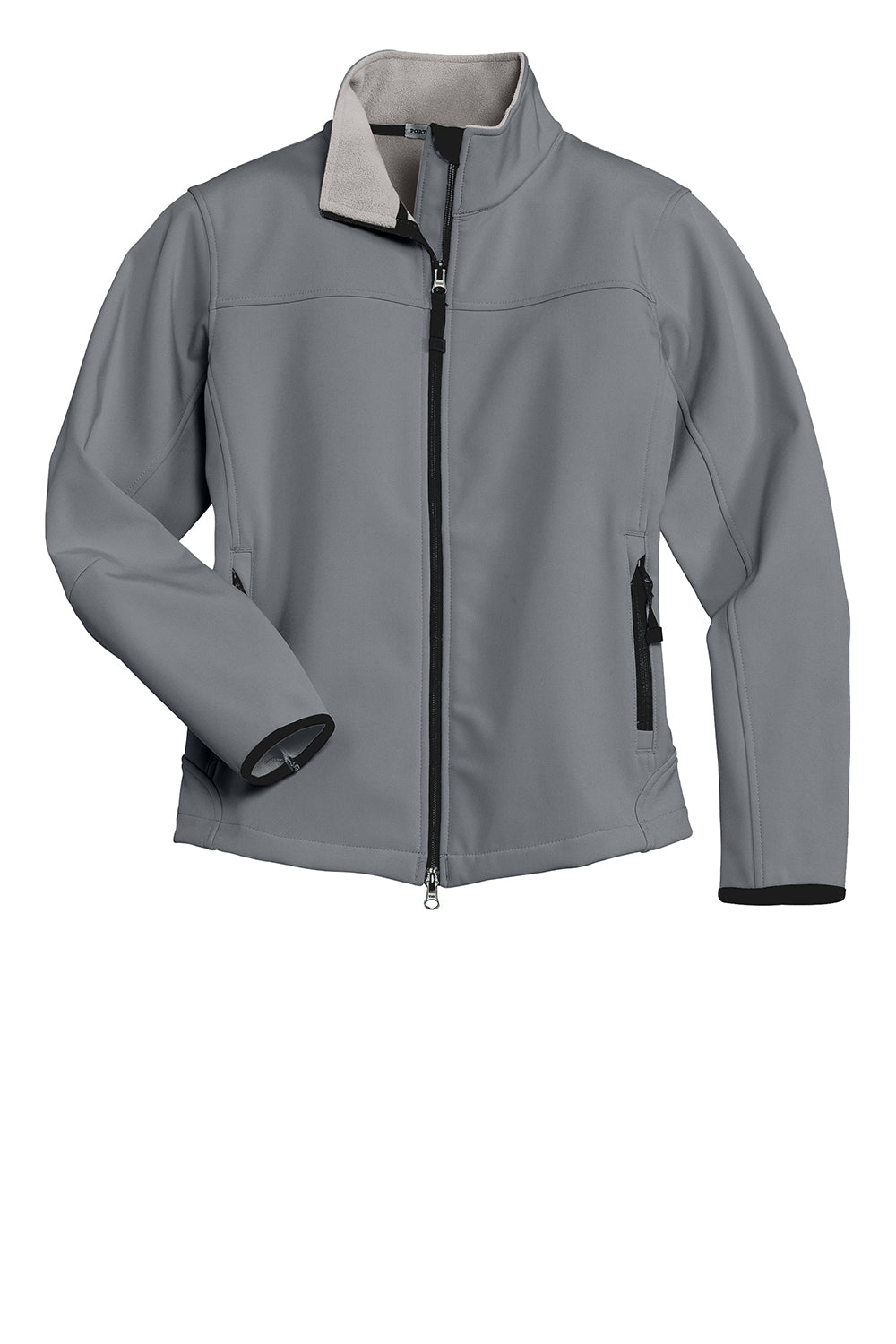 Port Authority L790 Womens Glacier Wind & Water Resistant Full Zip Jacket Smoke Grey/Chrome Grey Flat Front