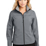 Port Authority Womens Glacier Wind & Water Resistant Full Zip Jacket - Smoke Grey/Chrome Grey