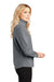 Port Authority L790 Womens Glacier Wind & Water Resistant Full Zip Jacket Smoke Grey/Chrome Grey Model Side