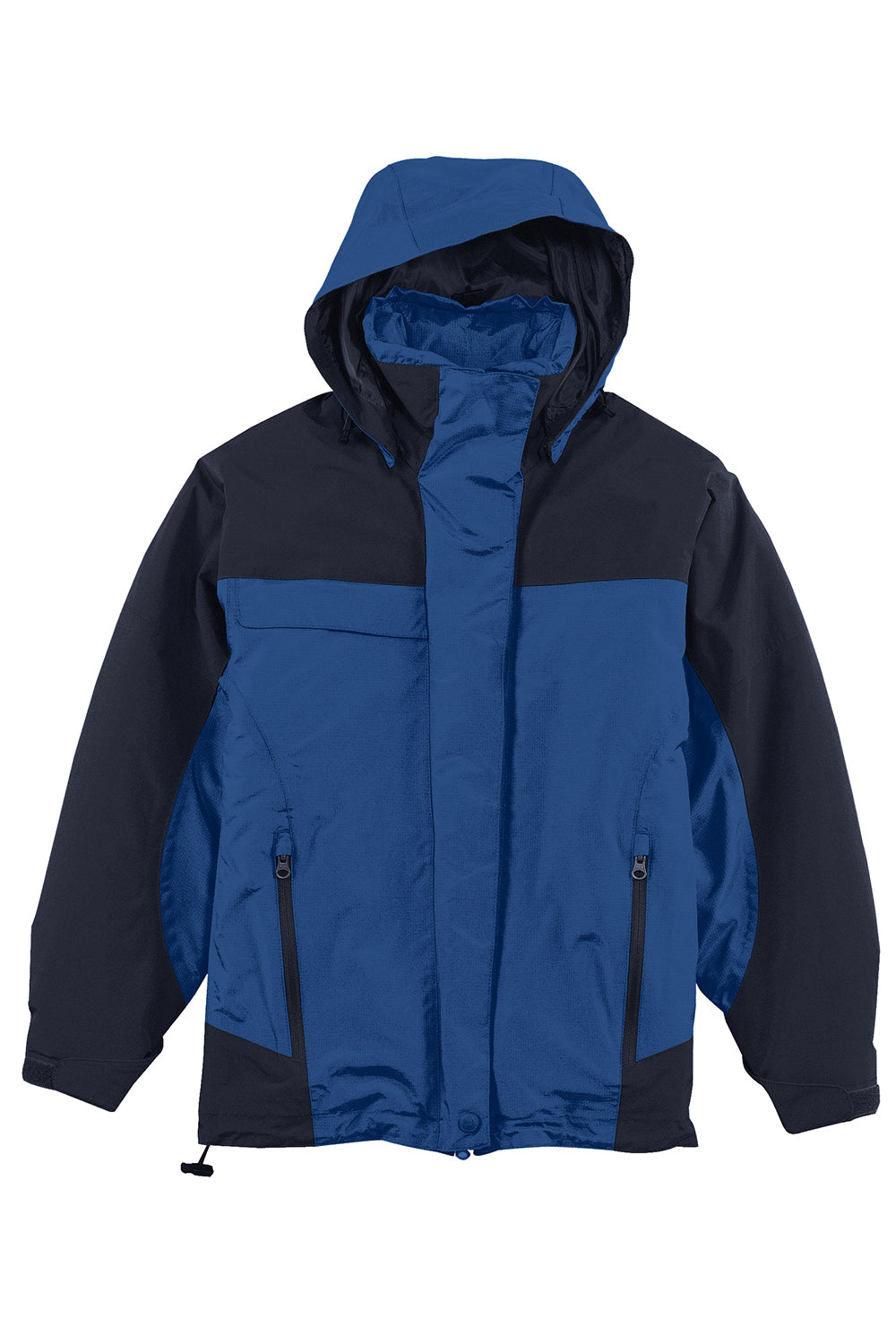 Port Authority L792 Womens Nootka Waterproof Full Zip Hooded Jacket Regatta Blue/Navy Blue Flat Front