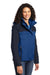 Port Authority L792 Womens Nootka Waterproof Full Zip Hooded Jacket Regatta Blue/Navy Blue Model 3q