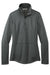 Port Authority L804 Womens Smooth Fleece 1/4 Zip Hooded Jacket Graphite Grey Flat Front