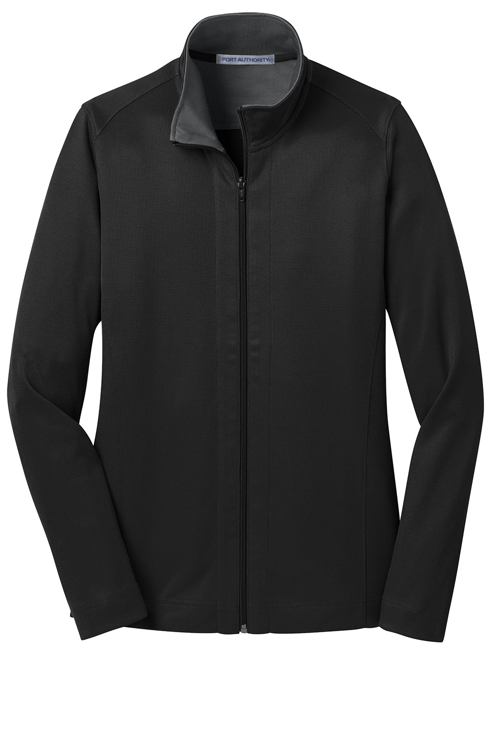 Port Authority L805 Womens Full Zip Jacket Black Flat Front