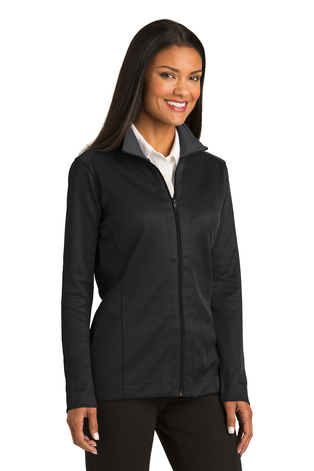 Port Authority L805 Womens Full Zip Jacket Black Model 3q