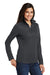 Port Authority L806 Womens Moisture Wicking 1/4 Zip Sweatshirt Battleship Grey Model 3q