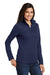 Port Authority L806 Womens Moisture Wicking 1/4 Zip Sweatshirt True Navy Blue Model 3q