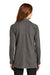 Port Authority L807 Womens Long Sleeve Cardigan Sweater Heather Charcoal Grey Model Back