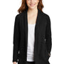 Port Authority Womens Long Sleeve Cardigan Sweater - Deep Black