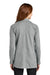 Port Authority L807 Womens Long Sleeve Cardigan Sweater Heather Medium Grey Model Back