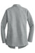 Port Authority L807 Womens Long Sleeve Cardigan Sweater Heather Medium Grey Flat Back