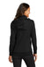 Port Authority L814 Womens Smooth Fleece Full Zip Hooded Jacket Deep Black Model Back