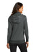 Port Authority L814 Womens Smooth Fleece Full Zip Hooded Jacket Graphite Grey Model Back