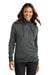 Port Authority L814 Womens Smooth Fleece Full Zip Hooded Jacket Graphite Grey Model Front