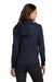 Port Authority L814 Womens Smooth Fleece Full Zip Hooded Jacket River Navy Blue Model Back