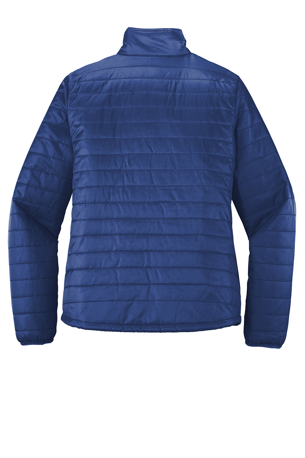 Port Authority L850 Womens Water Resistant Packable Puffy Full Zip Jacket Cobalt Blue Flat Back