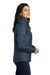 Port Authority L850 Womens Water Resistant Packable Puffy Full Zip Jacket Regatta Blue/River Navy Blue Model Side