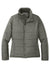 Port Authority L852 Womens Water Resistant Full Zip Puffer Jacket Shadow Grey Flat Front