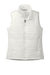 Port Authority L853 Womens Water Resistant Full Zip Puffer Vest Marshmallow White Flat Front