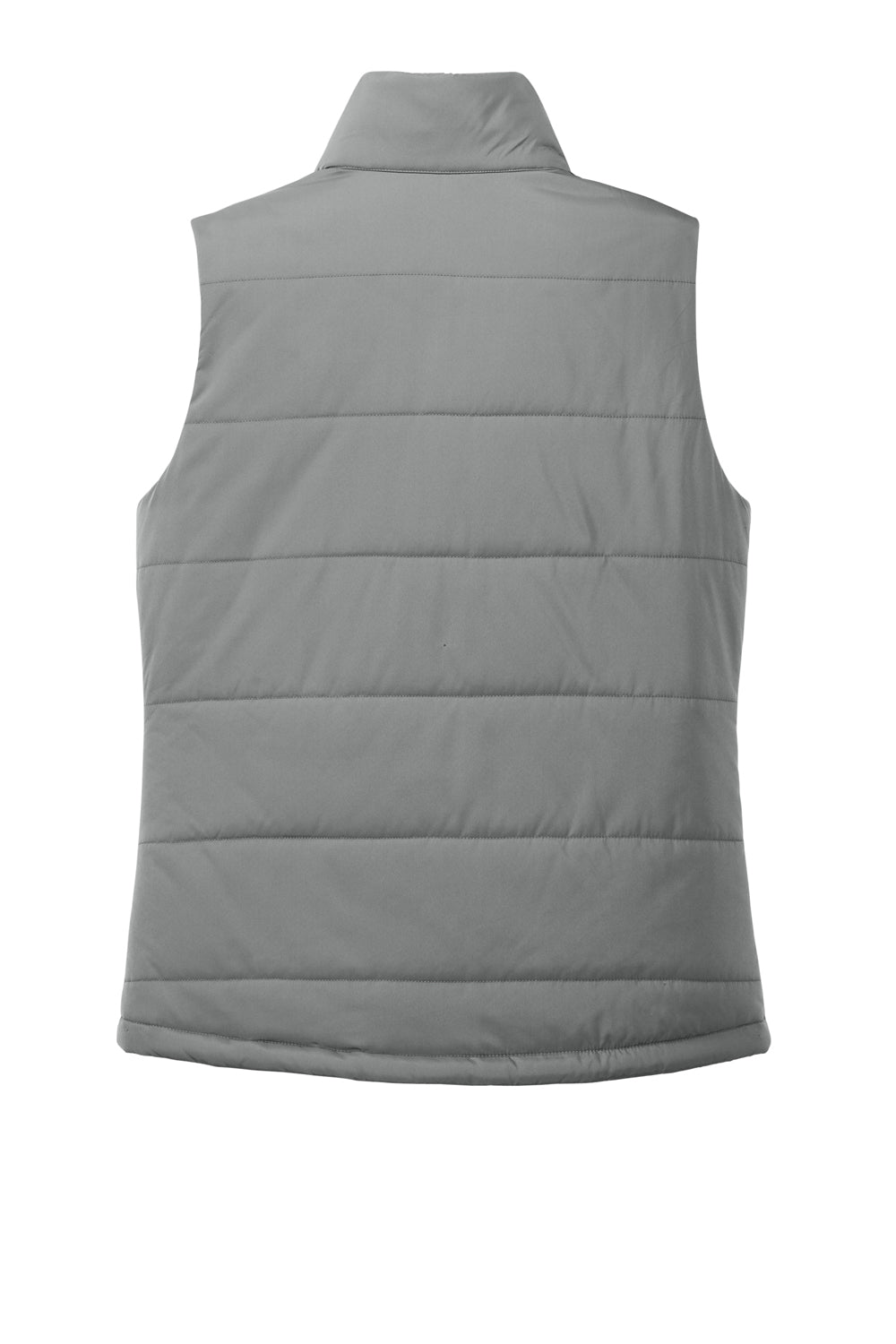 Port Authority L853 Womens Water Resistant Full Zip Puffer Vest Shadow Grey Flat Back