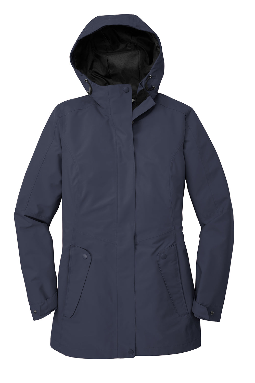 Port Authority L900 Womens Collective Waterproof Full Zip Hooded Jacket River Navy Blue Flat Front