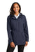 Port Authority L900 Womens Collective Waterproof Full Zip Hooded Jacket River Navy Blue Model Front