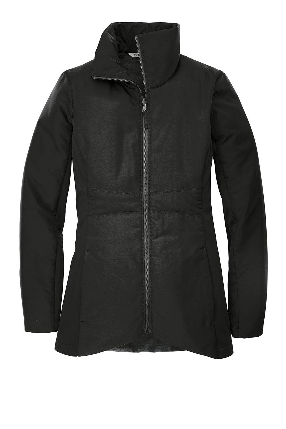 Port Authority L902 Womens Collective Wind & Water Resistant Full Zip Jacket Deep Black Flat Front