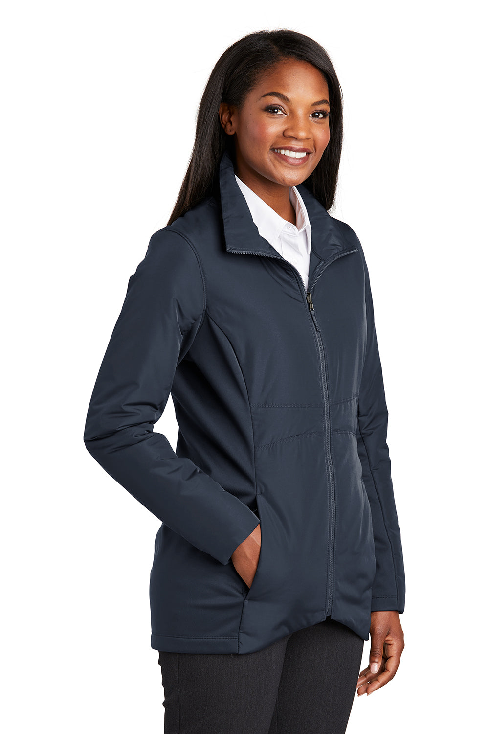 Port Authority L902 Womens Collective Wind & Water Resistant Full Zip Jacket River Navy Blue Model 3q