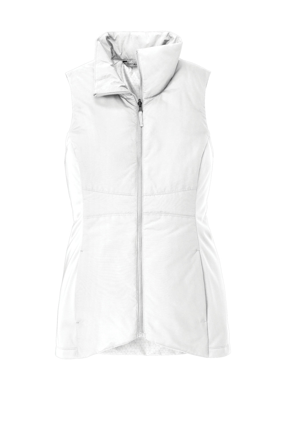 Port Authority L903 Womens Collective Wind & Water Resistant Full Zip Vest White Flat Front