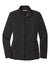 Port Authority L905 Womens Collective Striated Fleece Full Zip Jacket Heather Deep Black Flat Front